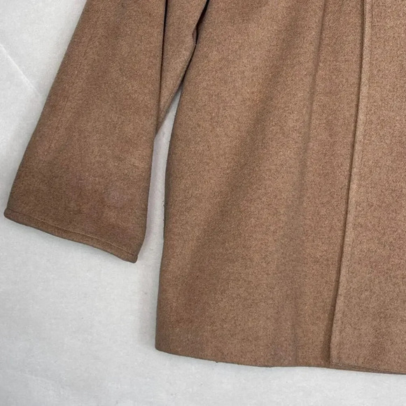 Cashmere Womens Tan Double-Breasted Lined Coat Size M Academia Timeless Luxury - Picture 4 of 9